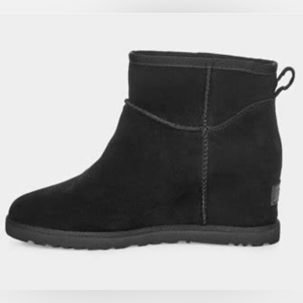 UGG Classic Femme Black Suede Mini Boots